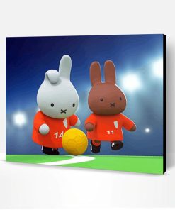 Miffy Playing Football Paint By Number