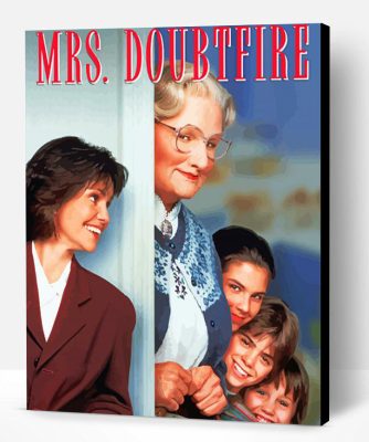 Mrs Doubtfire Movie Poster Paint By Number