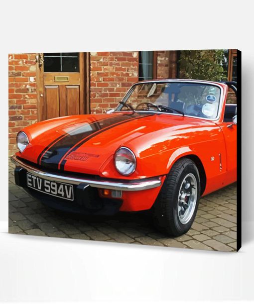 Orange Triumph Spitfire Paint By Number