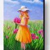 Pink Flower Girl Paint By Number