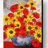 Poppies and Sunflowers Art Paint By Number