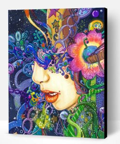 Psychedelic Woman Head Paint By Number