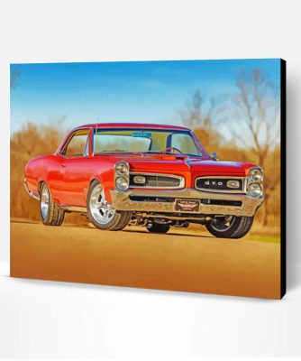 Red 1966 GTO Car Paint By Number