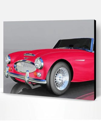 Red Austin Healey 3000 Paint By Number