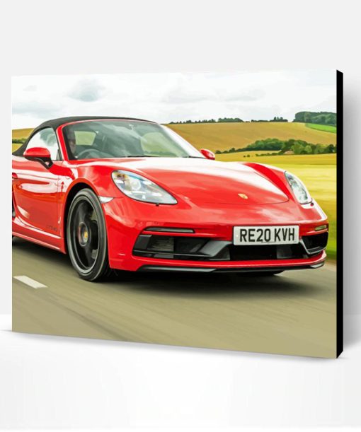 Red Porsche Boxster Paint By Number