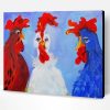 Red White and Blue Chicken Paint By Number
