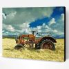 Rusty Tractor In Hay Field Paint By Number