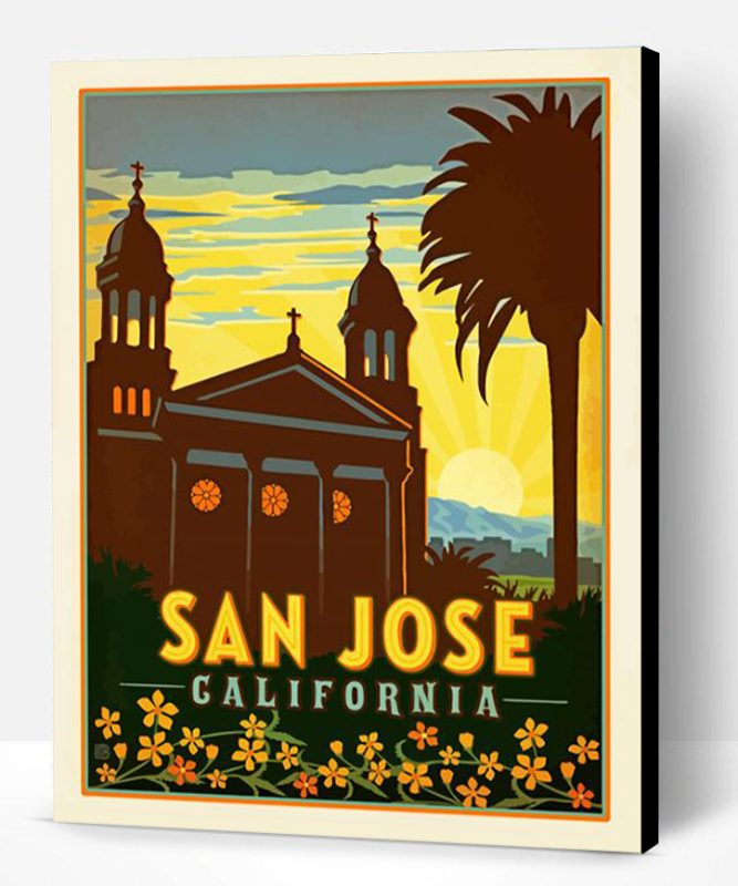 San Jose California Poster Paint By Number