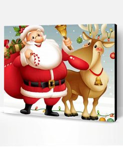 Santa And Rudolph Paint By Number