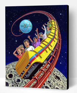 Space Roller Coasters Paint By Number
