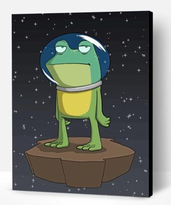 Space Frog Illustration Paint By Number