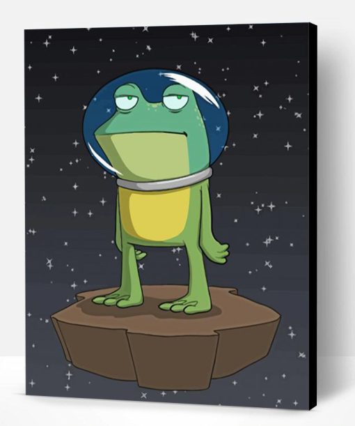 Space Frog Illustration Paint By Number