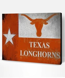 Texas Longhorn Flag Poster Art Paint By Number