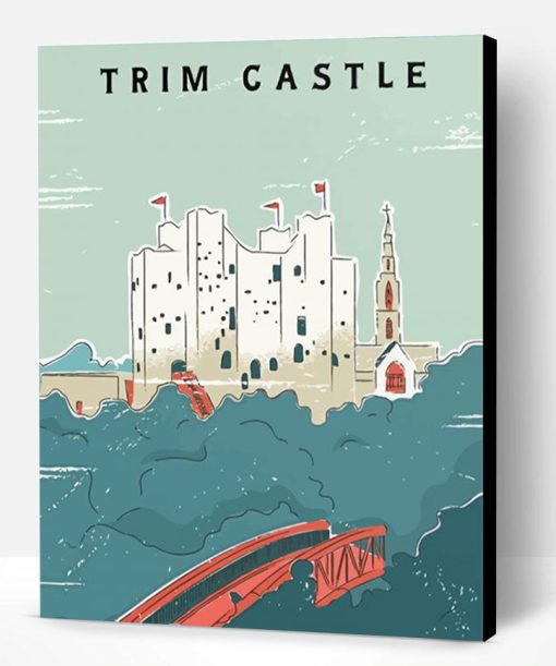 Trim Castle County Meath Poster Paint By Number