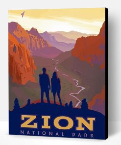 Zion National Park Angels Landing Poster Paint By Number