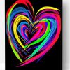 Abstract Colorful Hearts Paint By Number