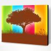 Abstract Colorful Tree Paint By Number