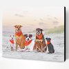 Adorable Dogs On Beach Paint By Number