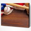 Aesthetic Baseball American Flag Paint By Number