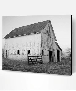 Aesthetic Black And White Barn Paint By Number