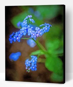Aesthetic Blue Wildflowers Paint By Number
