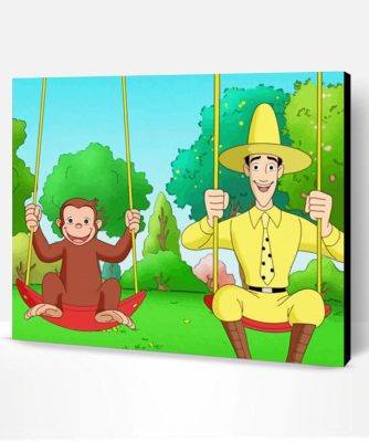 Aesthetic Curious George Mr Renkins Paint By Number