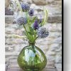 Aesthetic Green Vase of Flowers Art Paint By Number
