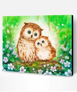 Aesthetic Owl Couple Paint By Numbers