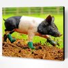 Aesthetic Pig Wearing Boots Art Paint By Numbers