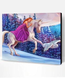 Aesthetic Princess and Unicorn Paint By Number