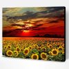 Aesthetic Sunflowers Sunset Paint By Number