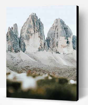 Aesthetic Tres Cime Landscape Art Paint By Number