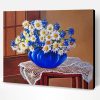 Aesthetic White Daisy Flowers In Vase Paint By Numbers