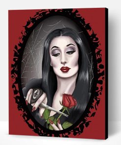 Aesthetic Morticia Illustration Art Paint By Number