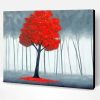 Aesthetic Red Tree Paint By Number