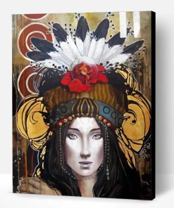 American Native Girl By Sophie Wilkins Paint By Number