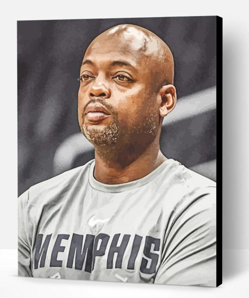 Baseketball Coach Nick Van Exel Paint By Number