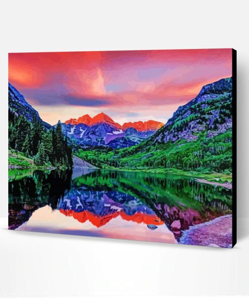 Beautiful Landscape Colorado Sunset Paint By Number