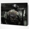 Black and White SWAT Paint By Number