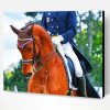 Brown Dressage Horse Paint By Number