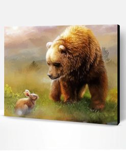 Brown Bear And Rabbit Paint By Number