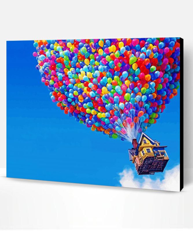 Colorful House Balloon Paint By Number