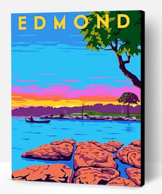 Edmond Arcadia Lake Poster Paint By Number