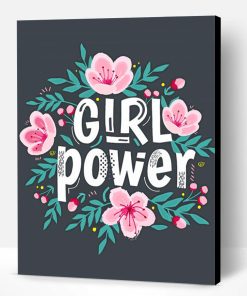 Floral Girl Power Paint By Number