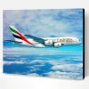 Flying Airbus Emirates a380 Paint By Number