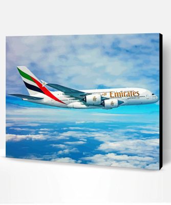 Flying Airbus Emirates a380 Paint By Number