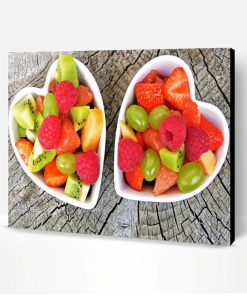 Hearts Bowls Of Fruits Paint By Number