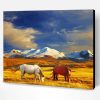 Horses And Mountains Paint By Number