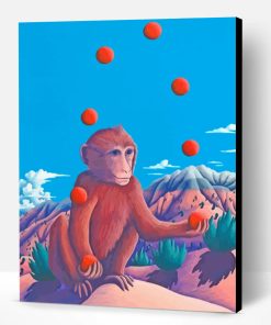 Juggling Monkey Paint By Number