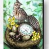 Pocket Watch And Eggs In Bird Nests Paint By Number